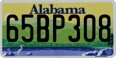AL license plate 65BP308