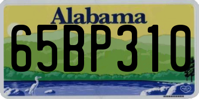 AL license plate 65BP310
