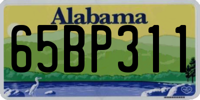 AL license plate 65BP311