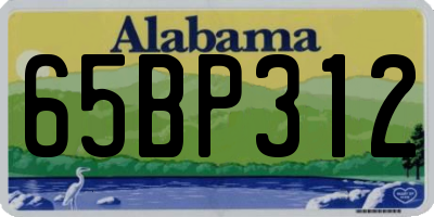 AL license plate 65BP312