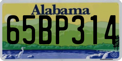 AL license plate 65BP314