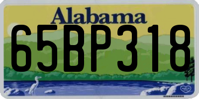 AL license plate 65BP318