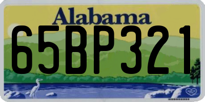 AL license plate 65BP321