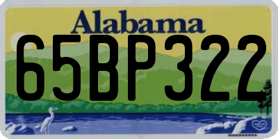 AL license plate 65BP322