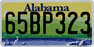 AL license plate 65BP323