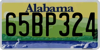 AL license plate 65BP324