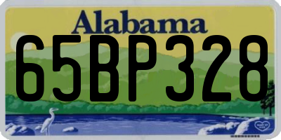 AL license plate 65BP328