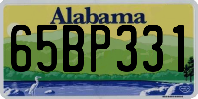 AL license plate 65BP331