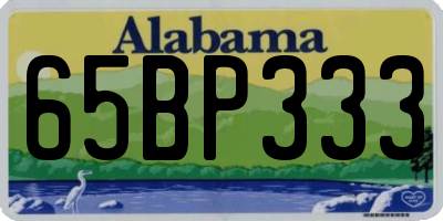 AL license plate 65BP333