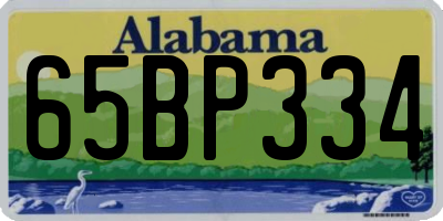 AL license plate 65BP334