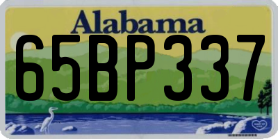 AL license plate 65BP337