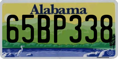 AL license plate 65BP338