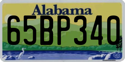 AL license plate 65BP340