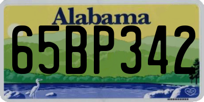 AL license plate 65BP342