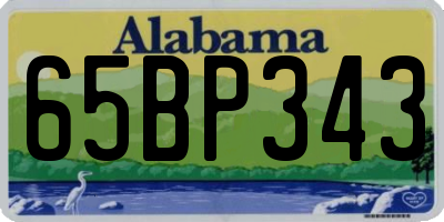 AL license plate 65BP343