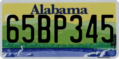 AL license plate 65BP345