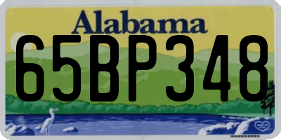 AL license plate 65BP348
