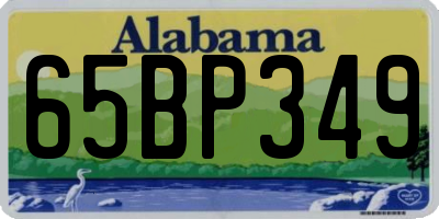 AL license plate 65BP349