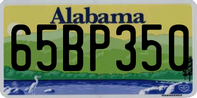 AL license plate 65BP350