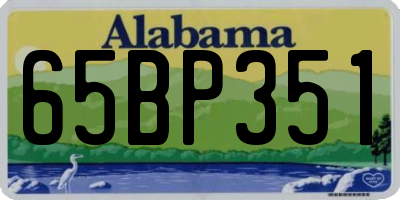 AL license plate 65BP351