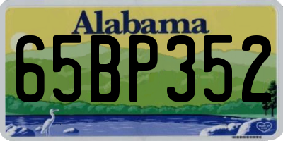 AL license plate 65BP352