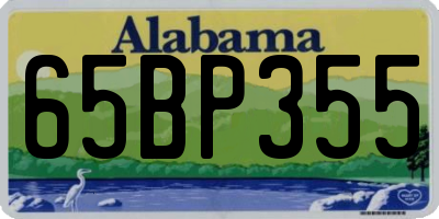 AL license plate 65BP355