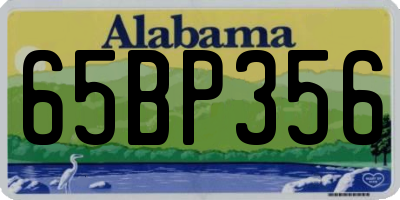 AL license plate 65BP356