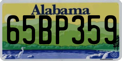 AL license plate 65BP359