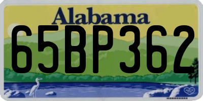 AL license plate 65BP362