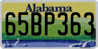AL license plate 65BP363