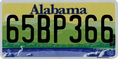 AL license plate 65BP366