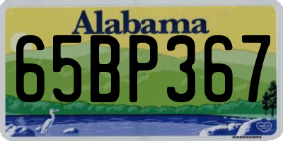 AL license plate 65BP367