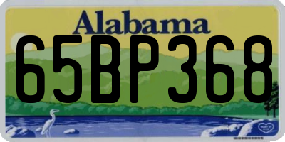 AL license plate 65BP368
