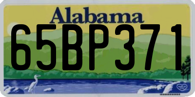 AL license plate 65BP371