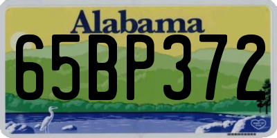 AL license plate 65BP372