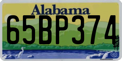AL license plate 65BP374