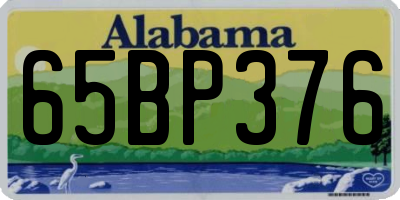AL license plate 65BP376