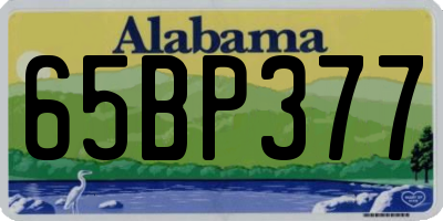 AL license plate 65BP377