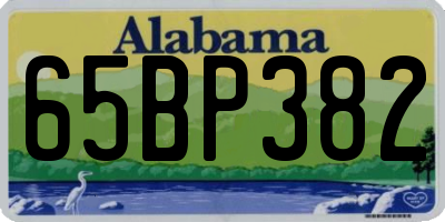 AL license plate 65BP382