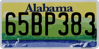 AL license plate 65BP383