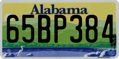 AL license plate 65BP384