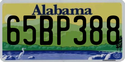 AL license plate 65BP388
