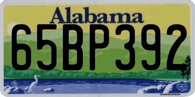 AL license plate 65BP392