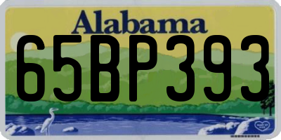 AL license plate 65BP393