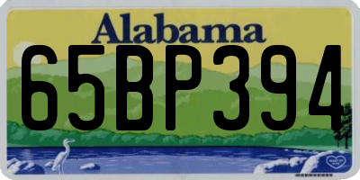 AL license plate 65BP394