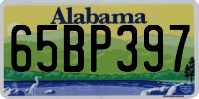 AL license plate 65BP397