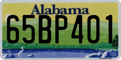 AL license plate 65BP401