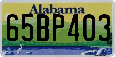 AL license plate 65BP403