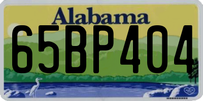 AL license plate 65BP404