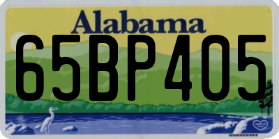 AL license plate 65BP405